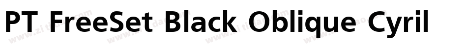 PT FreeSet Black Oblique Cyrillic字体转换